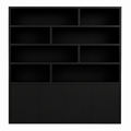 123kast  Vakkenkast Flachau 03 - 220x35x220H cm - 4 push to open deuren - 8 open vakken