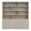 123kast  Vakkenkast Flachau 03 - 220x35x220H cm - 4 push to open deuren - 8 open vakken