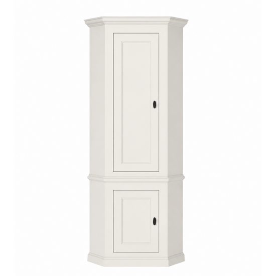123kast  Hoekkast Willemstad - 60x60x230H cm - 2 dichte scharnierdeuren - landelijke afwerking