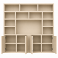 123kast  TV-Vakkenkast Flachau 04 - 220x35x220H cm - 4 push to open deuren - 11 open vakken