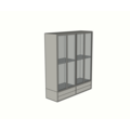 123kast Kledingkast Kiso - 200x60x240H cm - 3 cm frame dikte - 4 lades - 4 glazen deuren - 4 kleding roedes