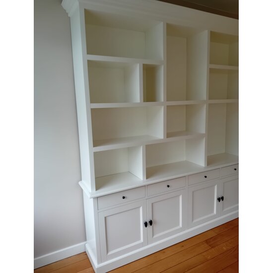 123kast Havana 220x40x240H cm - 4cm frame dikte  - 4 soft close lades - 4 scharnierdeuren  - landelijke afwerking