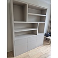 123kast  Vakkenkast Joetsu - 180x40x220H cm - 5cm plank dikte - 5 push to open lades - 2 push to open deuren - strak design