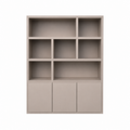 123kast  Vakkenkast Manhattan 03 - 180x40x240H cm - strak design - 3 push to open deuren - open vakken - greeploze deuren - 5cm plank dikte