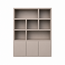 123kast  Vakkenkast Manhattan 03 - 180x40x240H cm - strak design - 3 push to open deuren - open vakken - greeploze deuren - 5cm plank dikte
