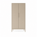 123kast  Kinderkledingkast Demak - 90x50x180H cm - op pootjes - 2 scharnierdeuren - rechterdeur 4 verstelbare planken - linkerdeur hang gedeelte