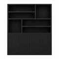 123kast  Vakkenkast Flachau 02 - 200x35x220H cm - 4 push to open deuren - 6 open vakken