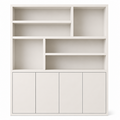 123kast  Vakkenkast Flachau 02 - 200x35x220H cm - 4 push to open deuren - 6 open vakken