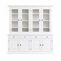 123kast  Buffetkast Santa Barbara - 230x45x230H cm - 4 vitrine scharnierdeuren - 4 soft close lades - 4 dichte scharnierdeuren - verstelbare planken