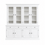 123kast  Buffetkast Santa Barbara - 230x45x230H cm - 4 vitrine scharnierdeuren - 4 soft close lades - 4 dichte scharnierdeuren - verstelbare planken