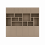 123kast  Vakkenkast Karumba - 340x50x263H cm - dichten deuren - 5cm plank dikte - open vakken - eiken panelen - strakke afwerking