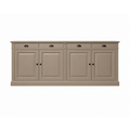 123kast  Dressoir Dortmund - 220x50x90H - 4 deuren - 4 soft close lades - landelijke afwerking