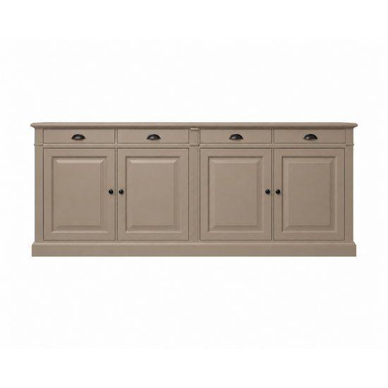 123kast  Dressoir Dortmund - 220x50x90H - 4 deuren - 4 soft close lades - landelijke afwerking