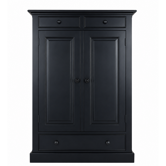 123kast  Opbergkast Alicante - 100x53x140H cm - 3 soft close lades - 2 dichte scharnierdeuren - 3 planken