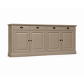 123kast  Dressoir Dortmund - 220x50x90H - 4 deuren - 4 soft close lades - landelijke afwerking