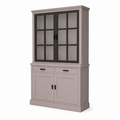123kast  Buffetkast Montana 01 - 130x46x220H cm - 2 stalen deuren - strak design - zwarte greepjes - 2 soft close lades