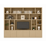123kast  Cinewall Osaka - 400x40x255H cm - 15 open vakken - 6 push to open deurtjes - cinewall - tv vak - strak design - demontabel - 5cm plank dikte