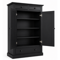 123kast  Opbergkast Alicante - 100x53x140H cm - 3 soft close lades - 2 dichte scharnierdeuren - 3 planken