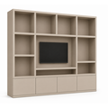 123kast  Tv vakkenkast Jose - 300x40x240H cm - 4 push to open deurtjes
