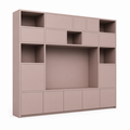 123kast  Tv vakkenkast Alcamo - 349x45x275Hcm - push to open deuren - lagere onderkast - strakke afwerking