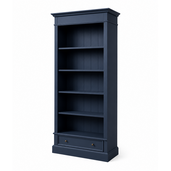 123kast  Boekenkast Malaga - 100x35x200H cm - 4 planken - 1 soft close lade