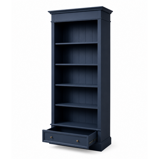 123kast  Boekenkast Malaga - 100x35x200H cm - 4 planken - 1 soft close lade