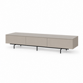 123kast  Tv dressoir Perula - 250x45x40H cm - zwart staal onderstijl - push to open lades