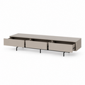123kast  Tv dressoir Perula - 250x45x40H cm - zwart staal onderstijl - push to open lades
