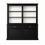 123kast  Buffetkast Miami beach - 160x53x218H cm - 2 vitrinedeuren - 2 lades - 2 dichte schuifdeuren - glazen zijkanten