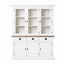 123kast  Buffetkast Sara 01 - 180x46x206H cm - eiken tussen blad - 3 vitrine scharnierdeuren - 3 soft close lades - 3 dichte scharnierdeuren