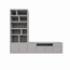 123kast  Tv vakkenkast dressoir Rennes - 300x40x240H cm - push to lades - push to open deuren - open vakken - strakke afwerking