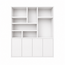 123kast  Vakkenkast Formentera - 200x35x235H cm - plank dikte 4cm - 4 greeploze push to open deuren - strak design