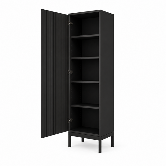 123kast  Kast Java - 60x40x210H cm - op pootjes - 2 push to open deuren - 4 verstelbare planken