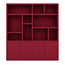 123kast  Vakkenkast Singapore - 220x40x245H cm - open vakken - push to deuren - strak design