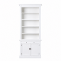 123kast  Boekenkast Melena del Sur  - 100x40x240H cm - 5 planken - 1 uitschuifbare plank - 2 dichte scharnierdeuren - verstelbare planken