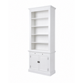 123kast  Boekenkast Melena del Sur  - 100x40x240H cm - 5 planken - 1 uitschuifbare plank - 2 dichte scharnierdeuren - verstelbare planken