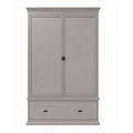 123kast  Kledingkast Sines - 136x60x215H cm - 2 deuren - 1 soft close lade - met verstelbare planken achter de deuren