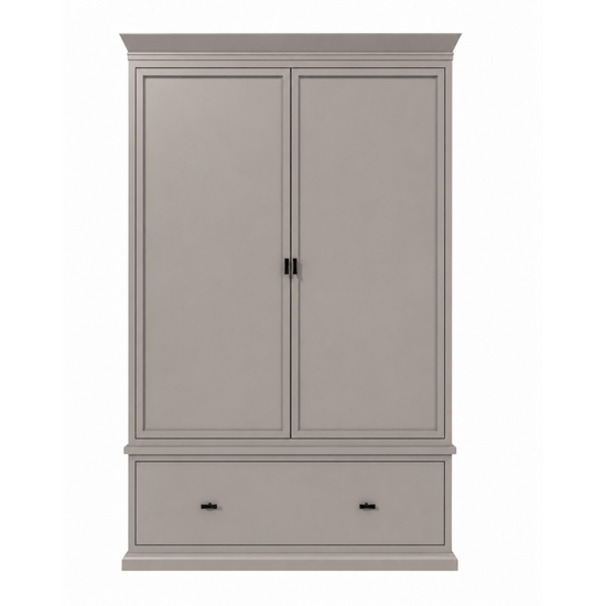 123kast  Kledingkast Sines - 136x60x215H cm - 2 deuren - 1 soft close lade - met verstelbare planken achter de deuren