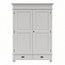 123kast  Kledingkast Bolton - 120x60x205H cm - kledingroede - plank - 2 dichte scharnierdeuren - 2 soft close lades