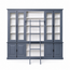 123kast  Boekenkast - English library - 300x50x230H cm - met ladder - met vitrinedeuren - espagnolet sluiting