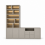 123kast  Tv vakkenkast dressoir Fleurus - 300x40x240H cm - push to open deuren - 4 push to open lades - strakke afwerking (STANDAARD ZONDER VERLICHTING)
