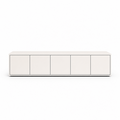 123kast  Tv dressoir Jersey - 300x40x70H cm - strak design - 5 greeploze push to open deuren - 4cm frame dikte