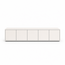 123kast  Tv dressoir Jersey - 300x40x70H cm - strak design - 5 greeploze push to open deuren - 4cm frame dikte