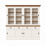 123kast  Buffetkast Bari - 240x50x240H cm - eiken middenlijst - eiken bovelijst - 4 vitrine schuifdeuren - 4 dichte schuifdeuren -4 soft close lades