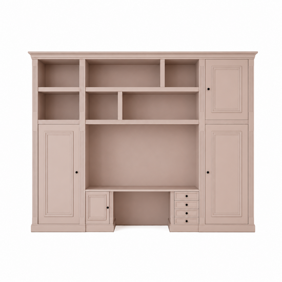 123kast  Bureau kast Mondovi - 400x40x300H cm - 4 soft close lades - 4 scharnier deuren - 6 open vakken - PRIJS OP AANVRAAG