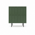 123kast  Opbergkast - Kanpa - 100x40x110H cm - 2 push to open deurtjes - op zwarte stalen pootjes