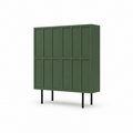 123kast  Opbergkast - Kanpa - 100x40x110H cm - 2 push to open deurtjes - op zwarte stalen pootjes