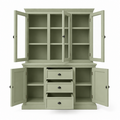123kast  Buffetkast Foggia 03 - 160x48x225H cm - 3 vitrinedeuren - 3 soft close lades - 2 dichte deuren - landelijke/klassieke sierlijst