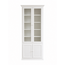 123kast  Vitrinekast/schakelkast LM 01 - 100x40x245H cm - 2 vitrine scharnierdeuren - 5 planken - 2 dichte scharnierdeuren - verstelbare planken - schakelbaar