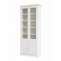 123kast  Vitrinekast/schakelkast LM 01 - 100x40x245H cm - 2 vitrine scharnierdeuren - 5 planken - 2 dichte scharnierdeuren - verstelbare planken - schakelbaar